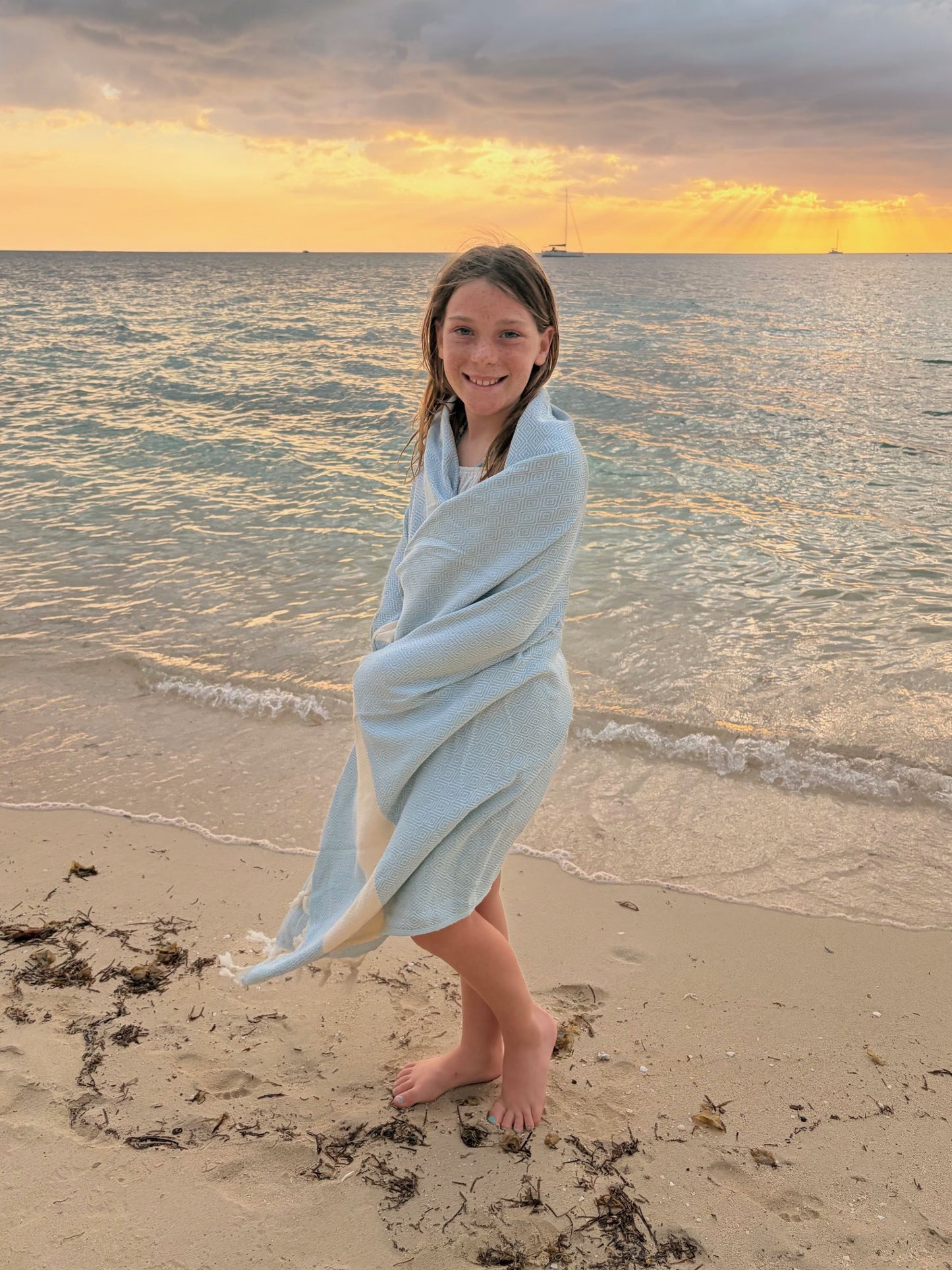 Blue Turkish Towel